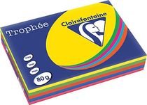 Clairefontaine Trophee Papier/1703C rosa gelb grün blau lachs 80g Inh.5x 100 Bl