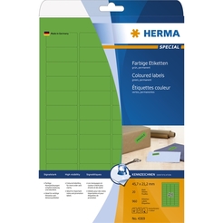 HERMA SPECIAL A4 Farbige Etiketten 20 Blatt / Packung ablösbar