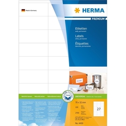 HERMA PREMIUM A4 Etiketten 100 Blatt / Packung