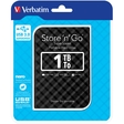 Verbatim® Festplatte Store 'n' Go, schwarz, extern, 1 TB, 5.400 rpm, 81 x 14,5 x 119 mm, 158 g