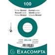EXACOMPTA Karteikarte, liniert, A6, Karton, 205 g/m², weiß (100 Stück)