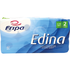 Fripa Toilettenpapier Edina 2-lagig/1010809ca.9,4x11cm 8 Dekorprä. ca.2x15,5g/m²