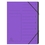 Ordnungsmappe mit Gummizug, innen schwarz, 7 Fächer - A4 - Violett