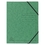 Eckspannmappe mit Gummizug, ohne Klappen, Colorspan-Karton 355g/m2, A4 - Grün