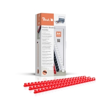 Peach Binderücken 12mm, für je 95 Blatt A4, rot, 100 Stück - PB412-03