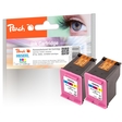 Peach Doppelpack Druckköpfe color kompatibel zu HP No. 650XL, CZ102AE