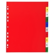 Farbige Register aus PP, 10-teilig, für DIN A4+