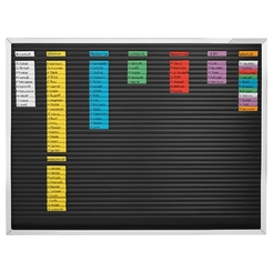 magnetoplan® Streifenstecktafel /1245000, 66 x 49,8 cm, 38 Bahnen, anthrazit