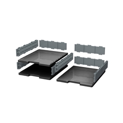 EXACOMPTA Sortieranlage MODULODOC, Normalfach, Polystyrol, A4, schwarz/mausgrau (1 Stück)