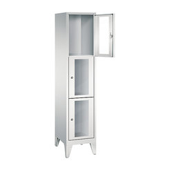 CP CLASSIC Fächerschrank, Fachhöhe 510 mm, mit Füßen, 3 Fächer, Breite 420 mm Tür lichtgrau