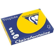 Clairefontaine Multifunktionspapier Trophée, A3, 80 g/m², holzfrei, goldgelb, pastell (500 Blatt)