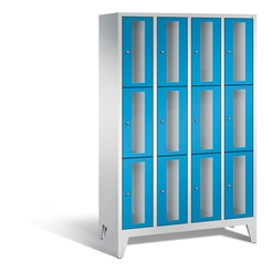 CP CLASSIC Fächerschrank, Fachhöhe 510 mm, mit Füßen, 12 Fächer, Breite 1190 mm Tür lichtblau