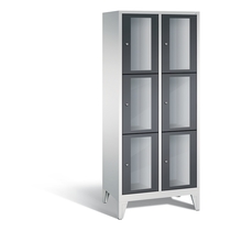 CP CLASSIC Fächerschrank, Fachhöhe 510 mm, mit Füßen, 6 Fächer, Breite 810 mm Tür schwarzgrau