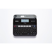 brother® Beschriftungsgerät, P-touch D450VP, Tischgerät, für: TZe-Bänder, Bedienung über: QWERTZ-Tastatur, PC-Anbindung: USB, Netzanschluss/Batteriebetrieb, 20stellig, 3zeilig, 188 x 177 x 72 mm, 730 g, schwarz