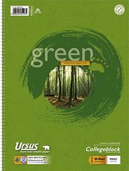 URSUS Collegeblock 80 Blatt, m.Umweltengel/608570010, liniert 21, 70g/qm, DIN A4