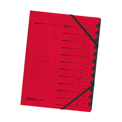 Herlitz Ordnungsmappe A4 Colorspan 1-12 rot