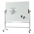 BI-OFFICE GQR0350 - Drehbare Glastafel, magnetisch, 120x90 cm, Weiß