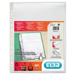 ELBA Prospekthuelle mit Dehnfalten und groeßerer Verschlussklappe A4, PP