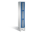 CP CLASSIC Fächerschrank, Fachhöhe 510 mm, mit Füßen, 3 Fächer, Breite 320 mm Tür enzianblau