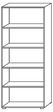 Schrankwand Basic Regal 5 OH/4000/6 Buche Schrankwand Basic Regal 5 OH/4000/6 Buche