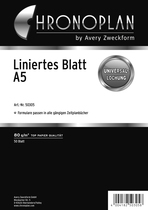 Chronoplan Formular Liniertes Blatt A5