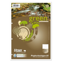Ursus Green Ringbucheinlagen 040470010, weiß, A4, 70gr/qm, Inh. 50 Blatt/Pack