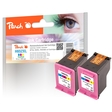 Peach Doppelpack Druckköpfe color kompatibel zu HP No. 652XL, F6V24AE
