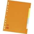 STAPLES® Register, Karton, blanko, 11fach Lochung, A4, 5 Blatt, 5farbig
