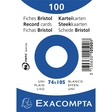 EXACOMPTA Karteikarte, blanko, A7, Karton, 205 g/m², weiß (100 Stück)