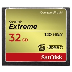 SanDisk® Speicherkarte CompactFlash® Extreme®, 32 GB, Lesegeschwindigkeit: 120 MB/s