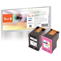 Peach Spar Pack Druckköpfe kompatibel zu HP No. 301 black, CH561EE,  No. 301 color, CH562EE