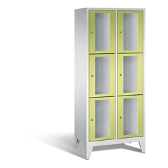 CP CLASSIC Fächerschrank, Fachhöhe 510 mm, mit Füßen, 6 Fächer, Breite 810 mm Tür viridingrün