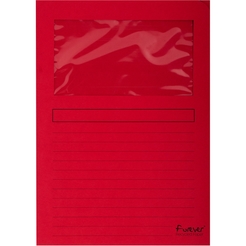 EXACOMPTA Sichtmappe Forever®, Karton (RC), 120 g/m², A4, 22 x 31 cm, rot (100 Stück)