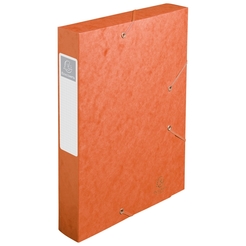 Archivbox Cartobox, flach geliefert Rücken 60mm aus Manilakarton, mit 3 Klappen und Gummizug, 25x33cm für DIN A4