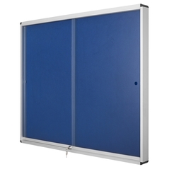 Bi-silque Schaukasten EXHIBIT/VT690207160 8xA4 Schiebefenster blau