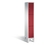 C+P Schließfachschrank Classic, H1850xB320xT500mm, Korpus: RAL 7035 Lichtgrau, Türen Stahl: RAL 3003 Rubinrot, Füße: RAL 7035  Lichtgrau