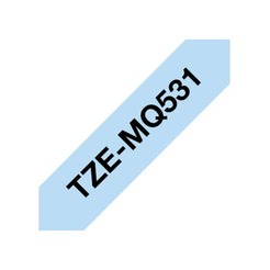 TZe-MQ531 Schriftbandkassette - laminiert, 12 mm x 4 m, schwarz auf pastell blau