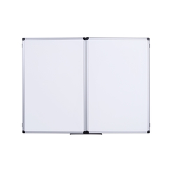 BI-OFFICE TR03020509170 - Whiteboard Trio Maya, lackierter Stahl, magnetisch, 150x100 cm, Weiß, Aluminiumrahmen