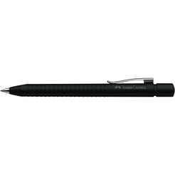FABER-CASTELL Kugelschreiber GRIP 2011, Druckmechanik, M, Schaftfarbe: schwarz, matt, Schreibfarbe: blau (5 Stück)
