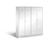 C+P Schwarz-Weiss-Spind Classic, H1800xB1590xT500mm