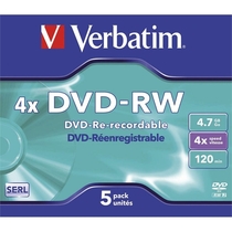 Verbatim DVD-RW Jewel Case/43285 4.7 GB Inh. 5 Stk