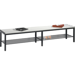 C+P Umkleidebank 8052010S10060 Schuhrost 420x1960x353mm sgr/lgr