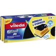 vileda® Reinigungsschwamm Glitzi Plus mit Antibac, mit Griffrille, 9 x 7 x 4,5 cm, schwarz/gelb/blau (3 Stück)