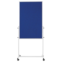 magnetoplan® Universal-Board - Tafelformat 750 x 1200 mm - Whiteboard / Filz blau