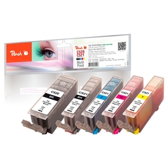 Peach Spar Pack Tintenpatronen, XL-Ergiebigkeit, kompatibel zu Canon CLI-521, PGI-520