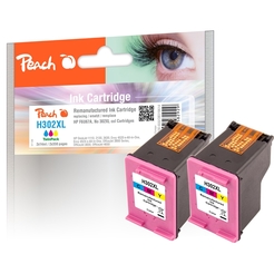 Peach Doppelpack Druckköpfe color kompatibel zu HP No. 302XL col, F6U67A