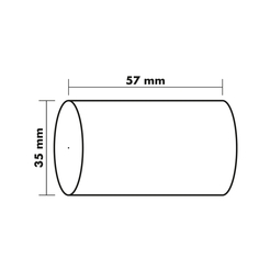 Thermorolle für Kartenzahlung 57x35mm, 1-lagig 44g/m2 BPA-frei - Weiß