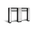 C+P Offene Garderobe Serie 8070, H1950xB2840xT480mm