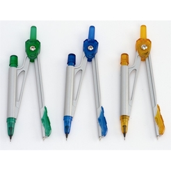 LINEX, Basic Schul-Zirkel mit 0.5 mm Mine, 3 Farben, in fester Box, Sort. Packung, 12 Stck.