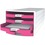 Han Schubladenbox IMPULS, DIN A4/C4, 4 offene Schubladen, weiß/Trend Colour pink